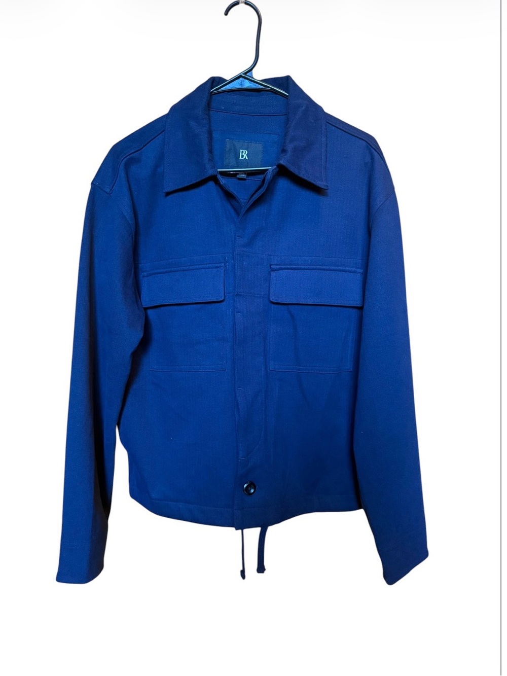 Banana Republic Mens Navy Blue Cotton Blend Utility Chore Jacket Small